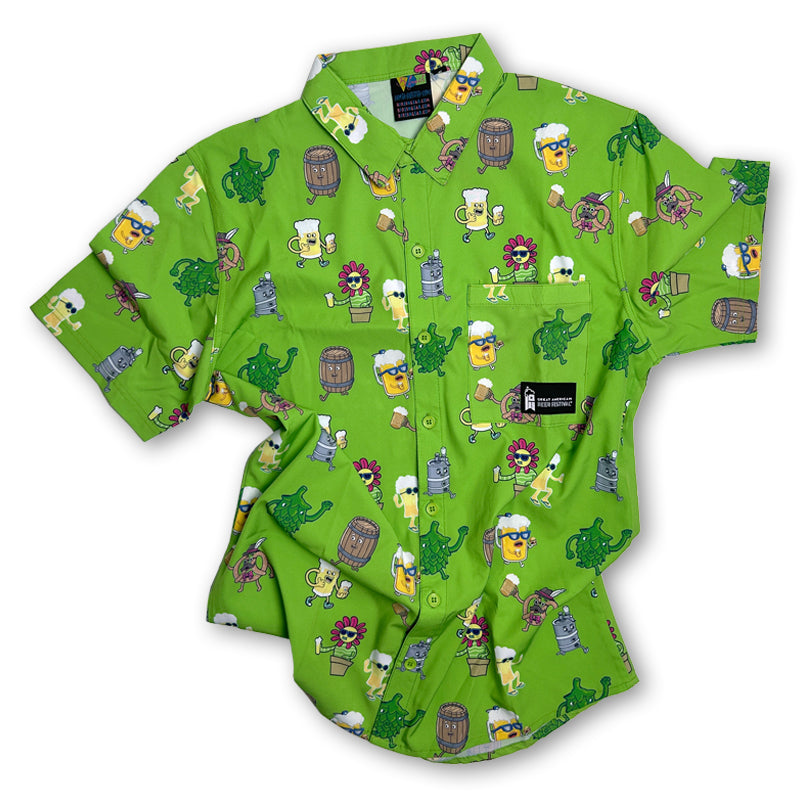 2025 GABF Stretch Button Down Shirt - Green